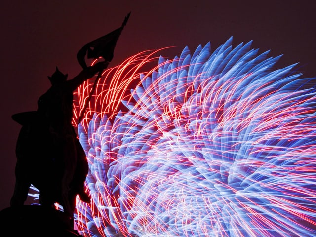 Farbriges Feuerwerk. Farbriges Feuerwerk.
