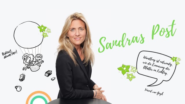 Portät von Sandra Schiess mit Illustrationen (Bildmontage). Portät von Sandra Schiess mit Illustrationen (Bildmontage).