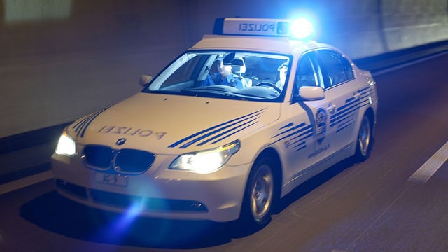 Streifenwagen der Polizei. Streifenwagen der Polizei.
