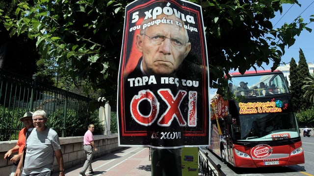 Das Plakat des Nein-Lagers. Das Plakat des Nein-Lagers.