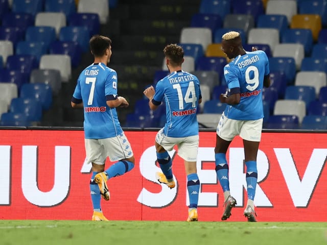 Napoli-Spieler jubeln