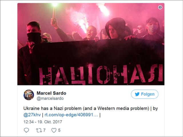 Bild eines medienfeindlichen Tweets von Sardo. Bild eines medienfeindlichen Tweets von Sardo.