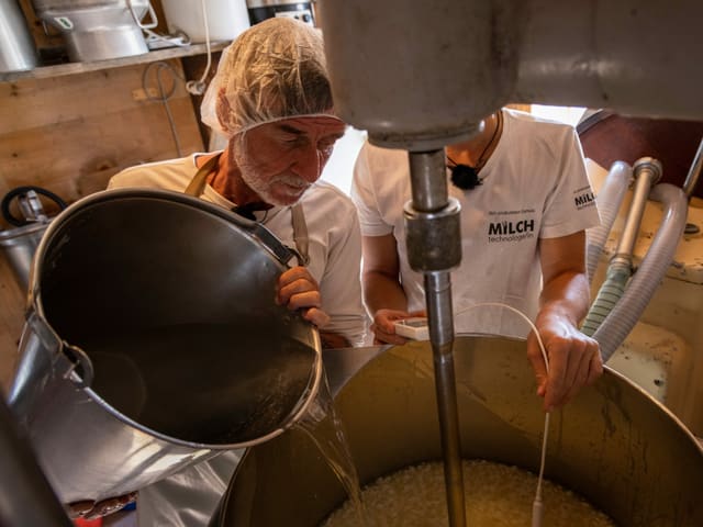 Sowohl Ziegen- als Kuhmilch werden mit Milchsäurebakterien und Lab angereichert. Dadurch wird die Milch dick. Dann wird der Käse zerschnitten und der Bruch entsteht. Die Käsekörner werden gerührt und erwärmt und werden so immer fester. Bei gewünschter Festigkeit wird die Masse in die Formen abgefüllt.