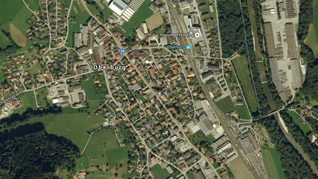 Luftbild von Oberburg. Luftbild von Oberburg.
