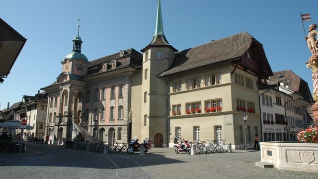 Das alte Rathaus und Metzgerzunft in Zofingen Das alte Rathaus und Metzgerzunft in Zofingen