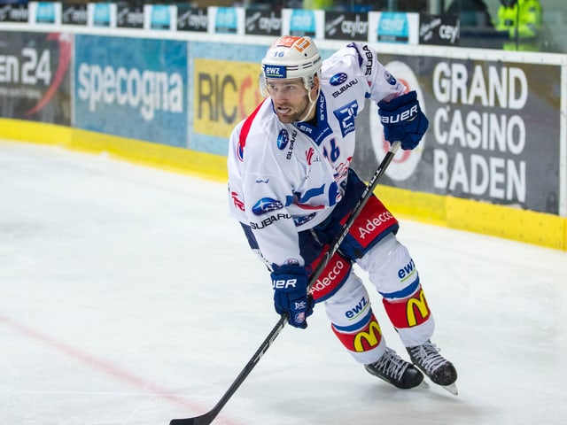 Linden Vey im Trikot der ZSC Lions. Linden Vey im Trikot der ZSC Lions.
