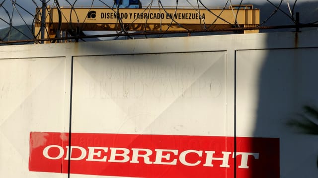 Das Firmenlogo von Odebrecht. Das Firmenlogo von Odebrecht.