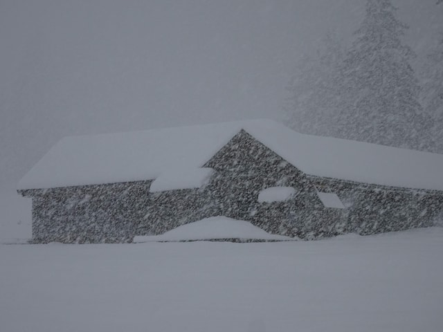 Starker Schneefall.