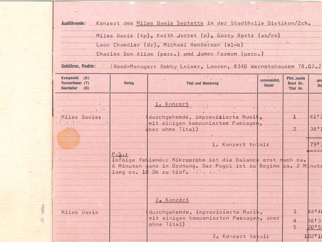Eine Kopie aus einem CD-Booklet auf dem steht: ‹Infolge fehlender Mikroprobe ist die Balance erst nach ca. 6 Minuten ganz in Ordnung.› Eine Kopie aus einem CD-Booklet auf dem steht: ‹Infolge fehlender Mikroprobe ist die Balance erst nach ca. 6 Minuten ganz in Ordnung.›