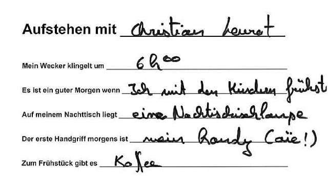 Handschrift von Christian Levrat. Handschrift von Christian Levrat.