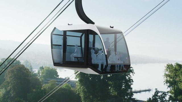 In der gläsernen Gondel der Seilbahn sollen 24 Leute Platz finden. In der gläsernen Gondel der Seilbahn sollen 24 Leute Platz finden.