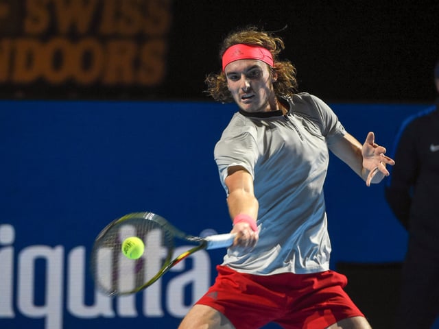 Stefanos Tsitsipas bei seiner Teilnahme an den Swiss Indoors 2018. Stefanos Tsitsipas bei seiner Teilnahme an den Swiss Indoors 2018.
