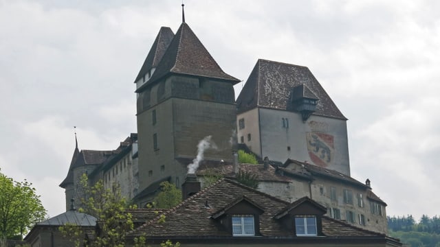 Aussenansicht eines Schlosses. Aussenansicht eines Schlosses.