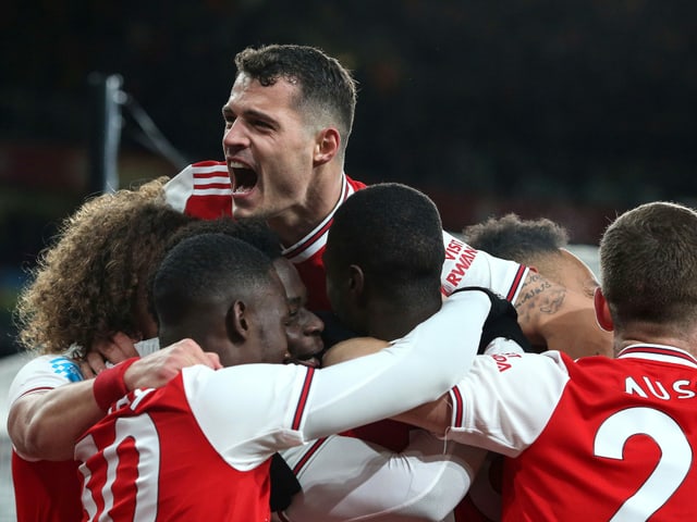 Granit Xhaka jubelt Granit Xhaka jubelt