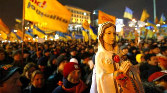 Anhänger von Juschtschenko protestieren. Anhänger von Juschtschenko protestieren.