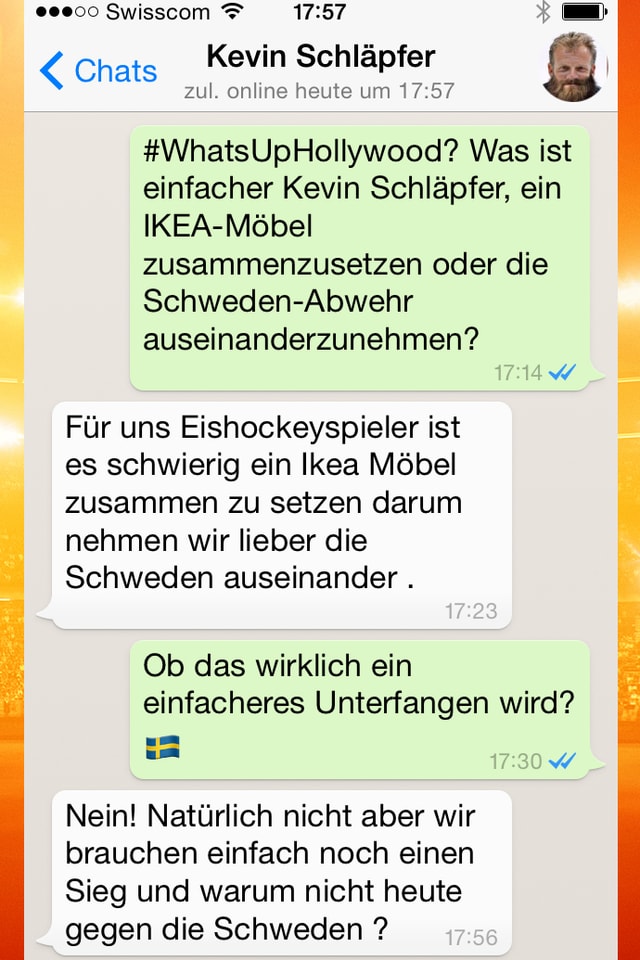 Kevin Schläpfer zieht 3 Punkte einem IKEA-Möbel vor. Kevin Schläpfer zieht 3 Punkte einem IKEA-Möbel vor.