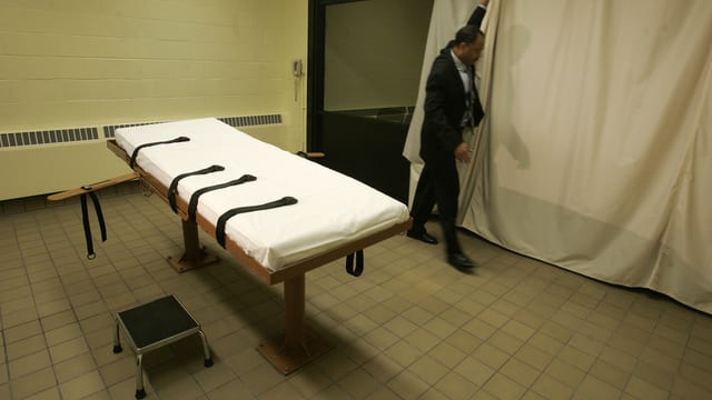 Das Hinrichtungszimmer eines Gefägnisses in Ohio. Das Hinrichtungszimmer eines Gefägnisses in Ohio.