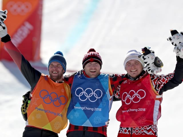 Marc Bischofberger (Silber), Kevin Drury (Gold) und Sergej Ridzik (Bronze). Marc Bischofberger (Silber), Kevin Drury (Gold) und Sergej Ridzik (Bronze).