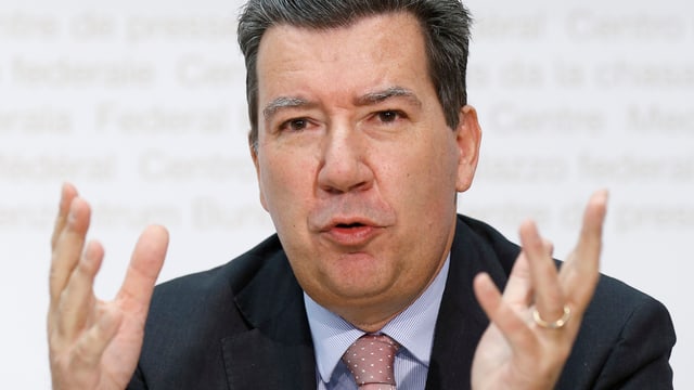 André Duvillard im Medienzentrum des Bundeshauses. André Duvillard im Medienzentrum des Bundeshauses.