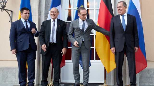 Die Aussenminister der Ukraine, Frankreichs, Deutschlands und Russlands Die Aussenminister der Ukraine, Frankreichs, Deutschlands und Russlands