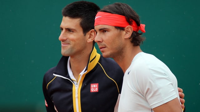 Novak Djokovic (links) und Rafael Nadal. Novak Djokovic (links) und Rafael Nadal.
