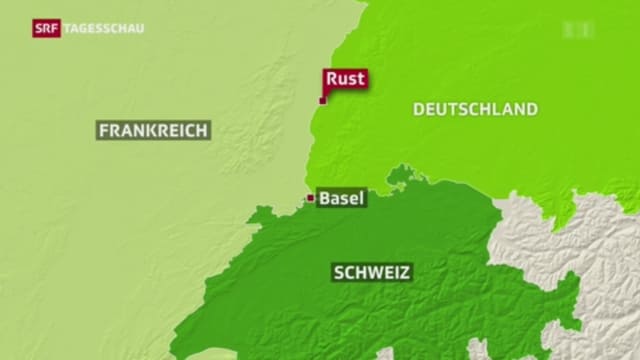 Karte, darauf eingezeichnet Rust. Karte, darauf eingezeichnet Rust.