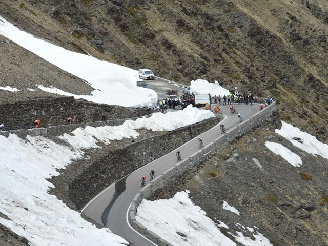 Das Stilfserjoch, hier bei der Italien-Rundfahrt 2017. Das Stilfserjoch, hier bei der Italien-Rundfahrt 2017.