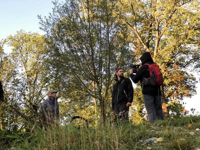 Team Anic zwischen Bäumen