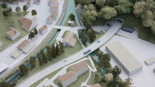 Modell einer Strasse mit Tunnel. Modell einer Strasse mit Tunnel.