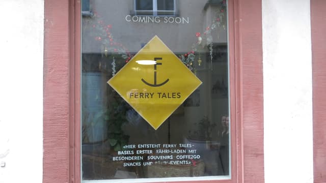Fenster des neuen Ladens am Basler Rheinsprung Fenster des neuen Ladens am Basler Rheinsprung