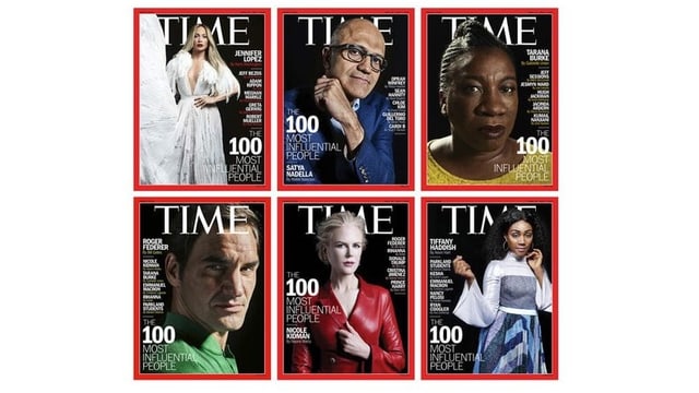 Die sechs Titelbilder der Time. Die sechs Titelbilder der Time.