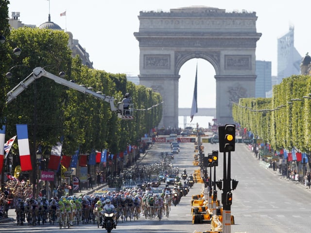 Die Tour de France in Paris Die Tour de France in Paris