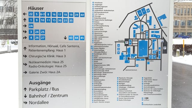 Plan des Kantonsspitals Aarau Plan des Kantonsspitals Aarau