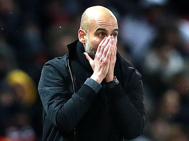Guardiola schaut ungläublig drein
