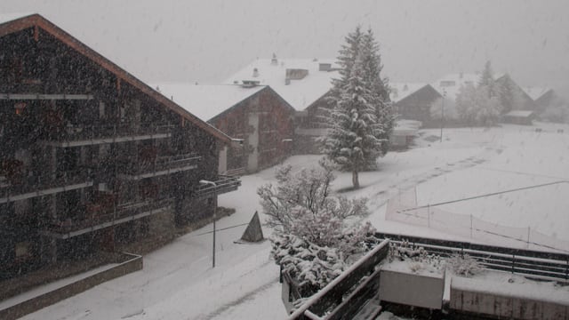 Schneegestöber in Anzère. Schneegestöber in Anzère.