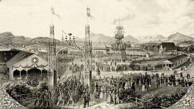 Festgelände des Eidgenössischen um 1853 Festgelände des Eidgenössischen um 1853
