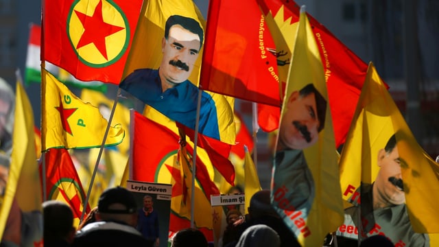 PKK-Anhänger demonstrieren in Strassburg PKK-Anhänger demonstrieren in Strassburg