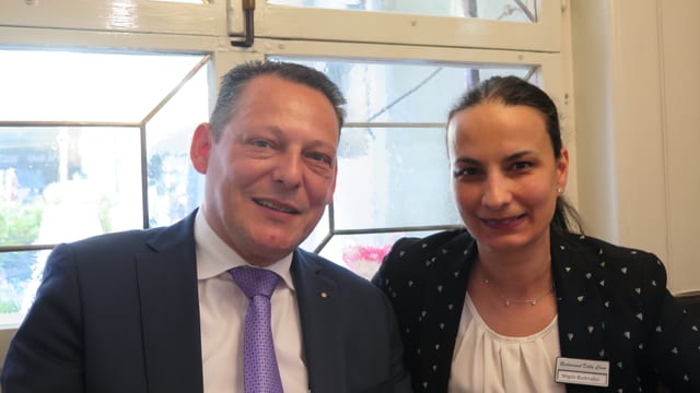 Das Wirtepaar im Portrait. Das Wirtepaar im Portrait.