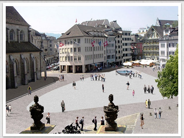 Der Münsterhof der Zukunft, wird autofrei sein. Der Münsterhof der Zukunft, wird autofrei sein.