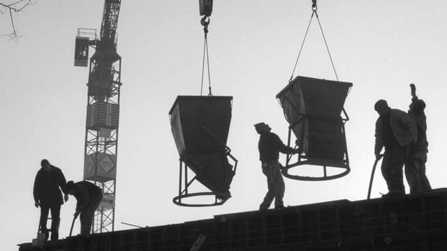 Arbeiter auf dem Bau. Arbeiter auf dem Bau.