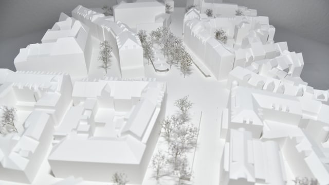 Foto Modell des Siegerprojektes «Vadian». Foto Modell des Siegerprojektes «Vadian».