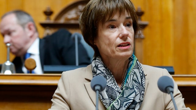 Ruth Humbel im Nationalrats-Saal Ruth Humbel im Nationalrats-Saal