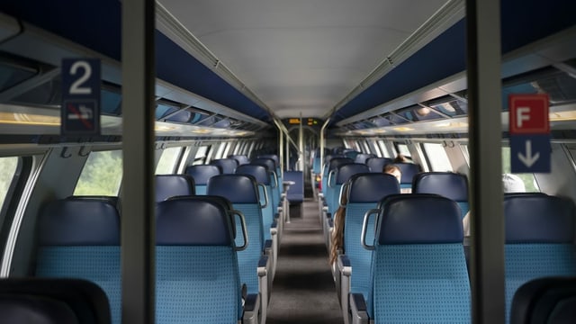 Leeres SBB-Zugabteil Leeres SBB-Zugabteil