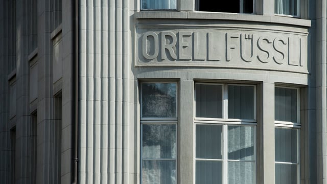 Fassade von Orell Füssli. Fassade von Orell Füssli.
