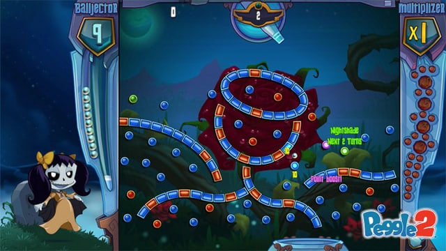 Eine Spielszene aus dem Game «Peggle 2» Eine Spielszene aus dem Game «Peggle 2»