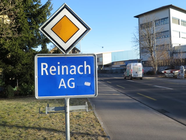 Ortsschild Reinach Ortsschild Reinach