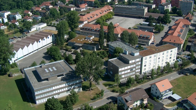 Die Kaserne Lyss aus der Vogelperspektive. Die Kaserne Lyss aus der Vogelperspektive.
