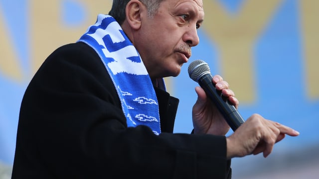 Recep Tayyip Erdogan bei einer Rede. (Archiv) 