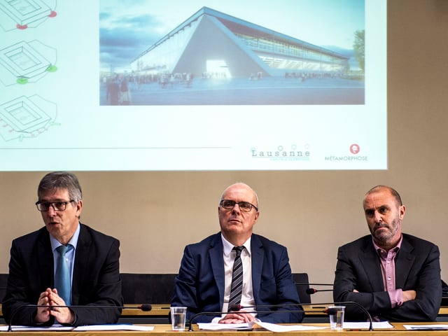 Medienkonferenz zum neuen Stadion am 12.12.16 in Lausanne. Medienkonferenz zum neuen Stadion am 12.12.16 in Lausanne.