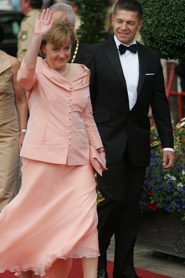 Angela Merkel mit Joachim Sauer.